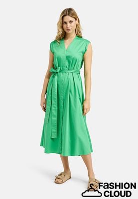 Milano Italy Sleeveless Mididress With V-neck