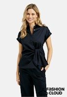 Milano Italy Blouse Met Kraag Blauw