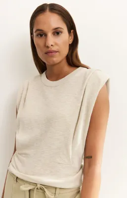 Yaya Mouwloze top met schouderdetails