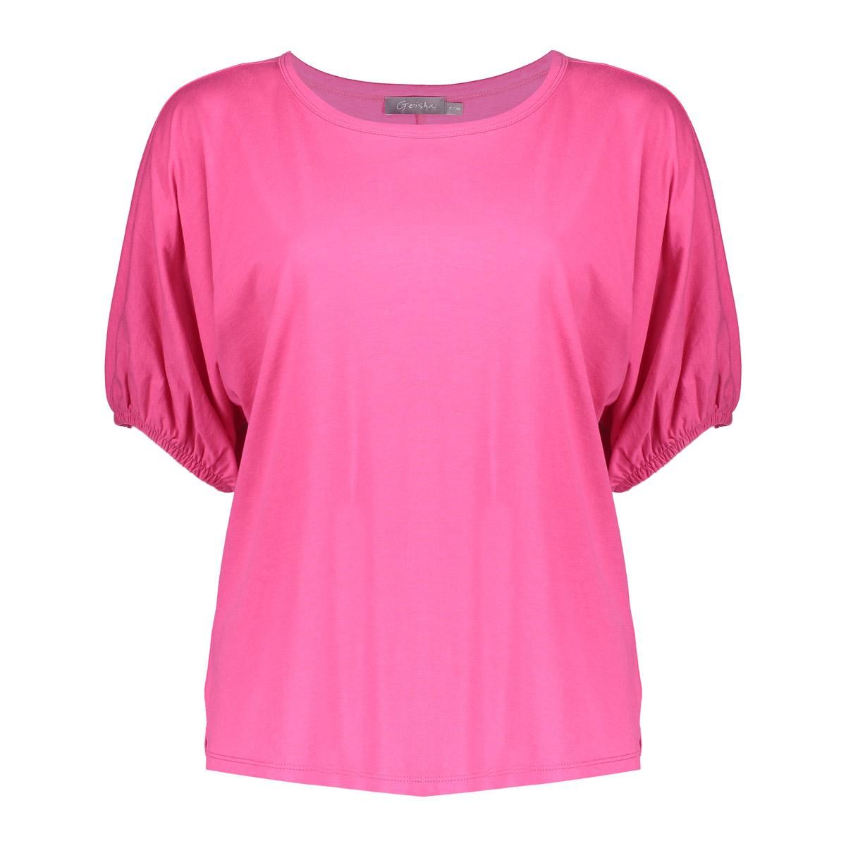 Geisha T-shirt elastic cuffs Paars