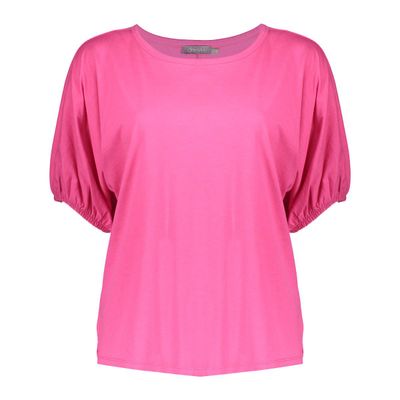 Geisha T-shirt elastic cuffs Paars