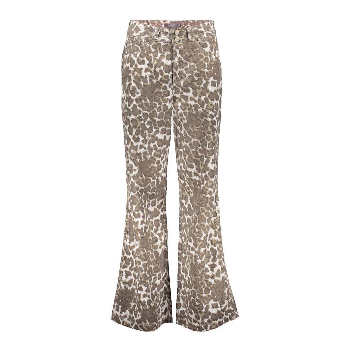 Geisha Jeans Wide Leopard Beige