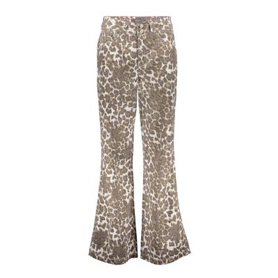 Geisha Jeans Wide Leopard Beige