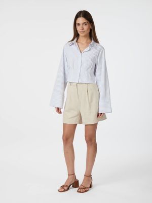 Neo Noir Sega Ramie Shorts Beige