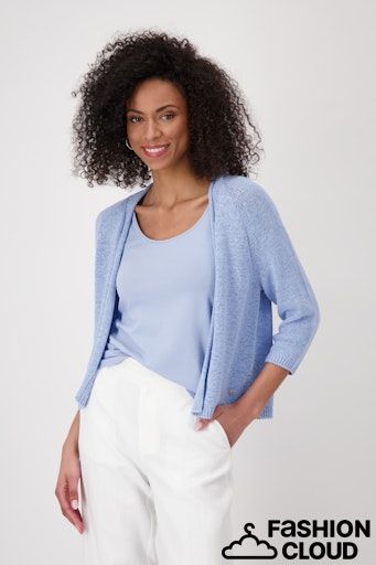 Monari Strickjacke blue sky Blauw