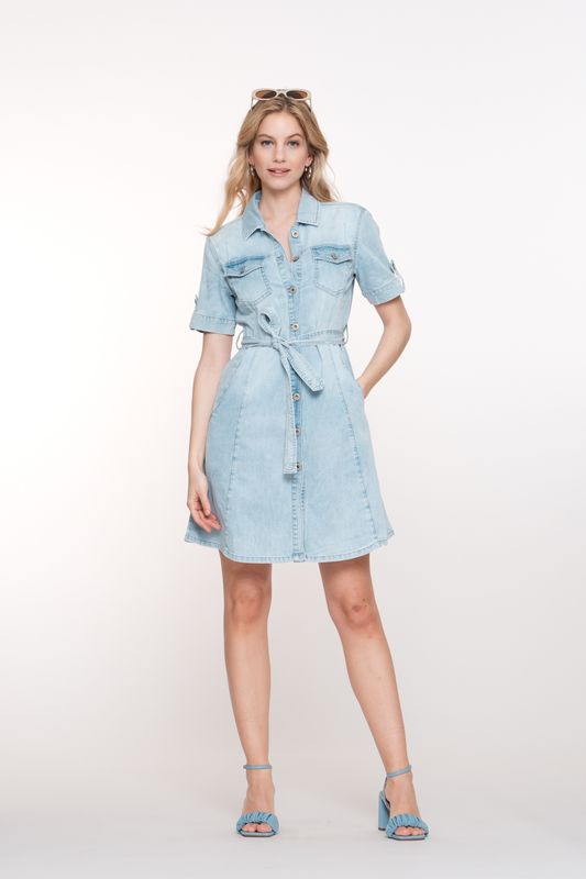 Geisha Jeans dress Blauw