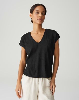 Opus Shirt Sirukus structure Zwart