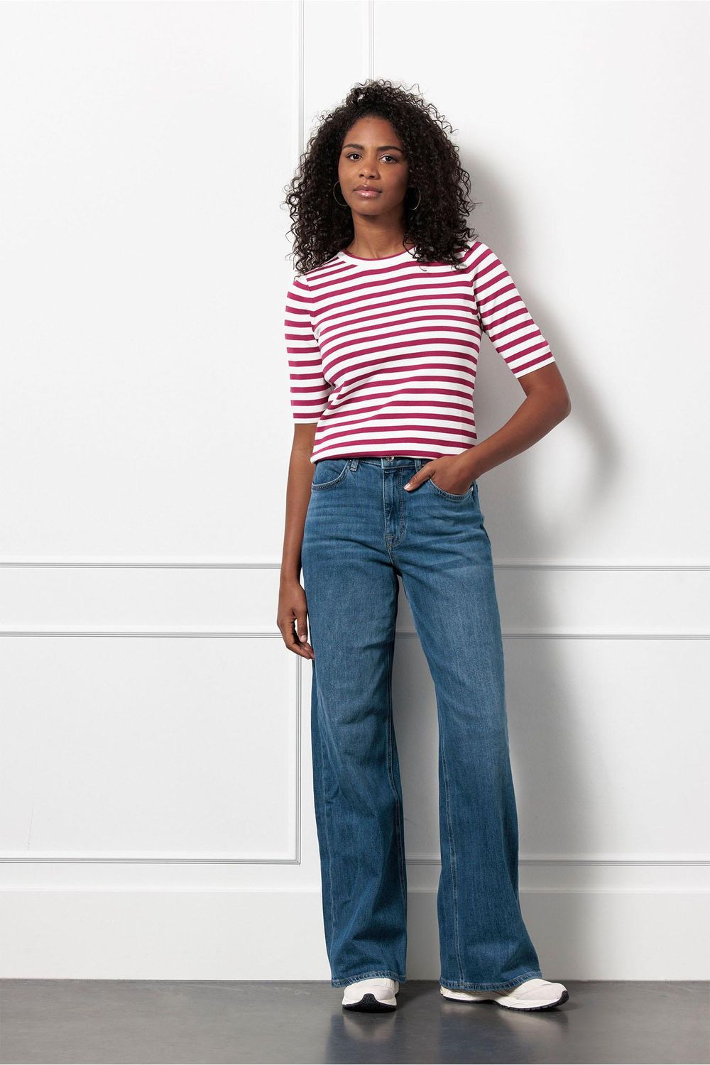 Studio Anneloes Luna stripe pullover Paars