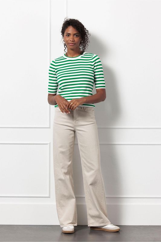 Studio Anneloes Luna stripe pullover Groen