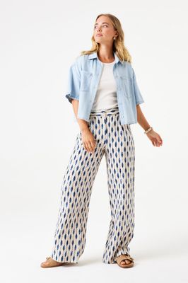 Garcia ladies shirt ss Blauw