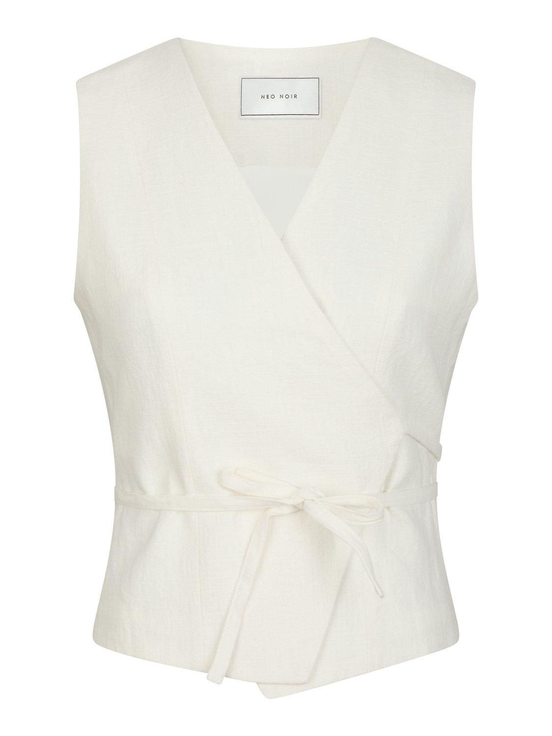 Neo Noir Samara Ramie Waistcoat Ecru