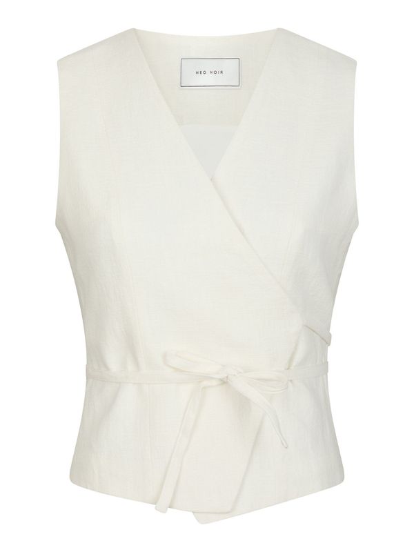 Neo Noir Samara Ramie Waistcoat Ecru