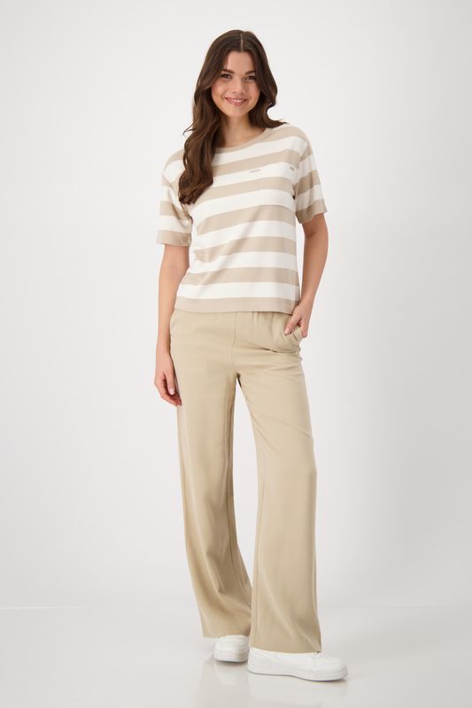 Monari T-Shirt camel ringel Beige