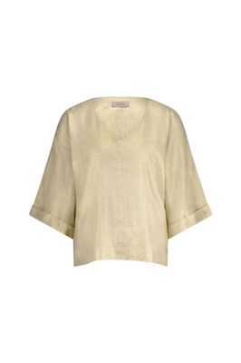 Studio Anneloes Madison gold linen top Ecru