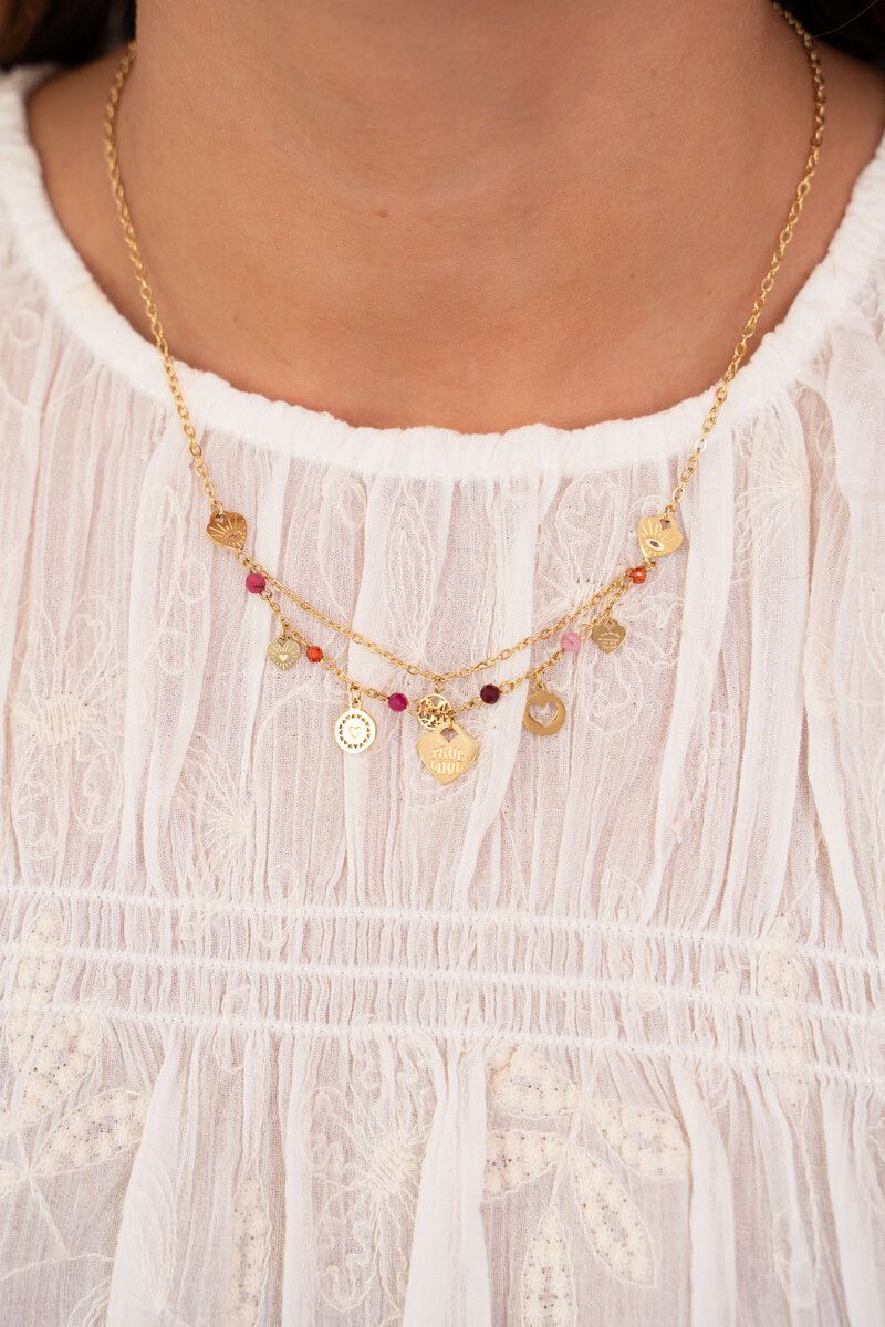 My Jewellery Ketting met munt en multikleur Goud