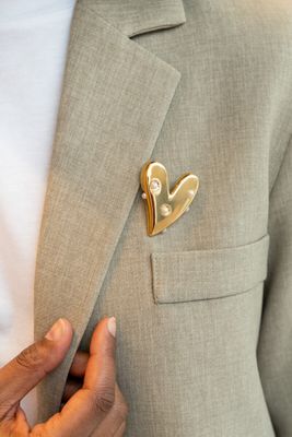 My Jewellery Broche pearl heart Goud