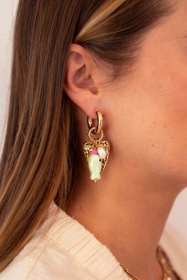 My Jewellery Earring hoop heart fish Goud