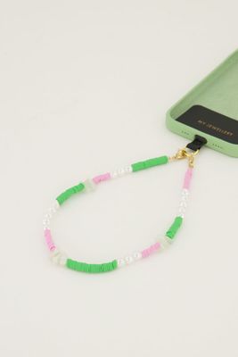 My Jewellery Phonecord colors &amp; pearl Groen