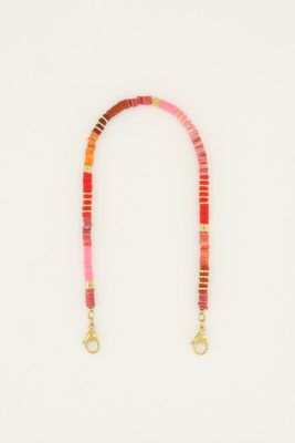 My Jewellery Phonecord beads red Goud