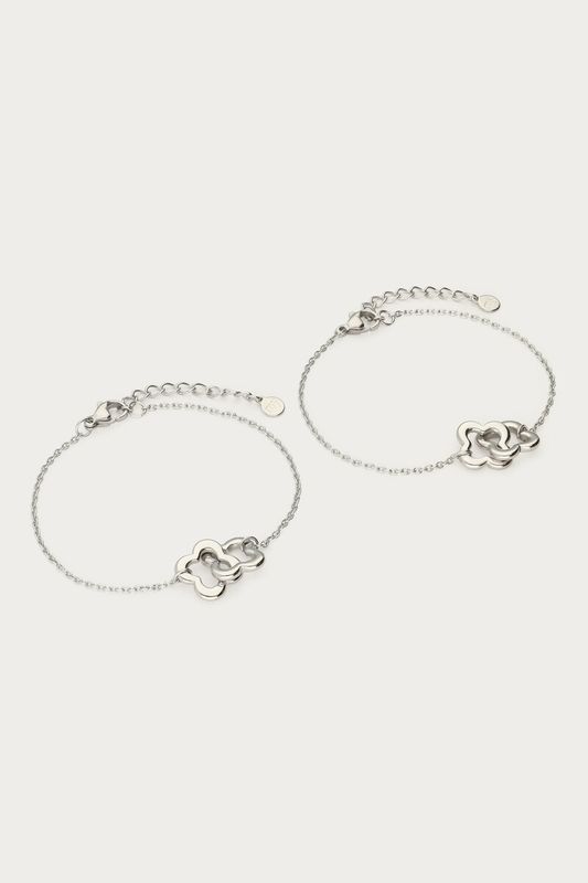 My Jewellery Bracelet set forever connected klavers Zilver