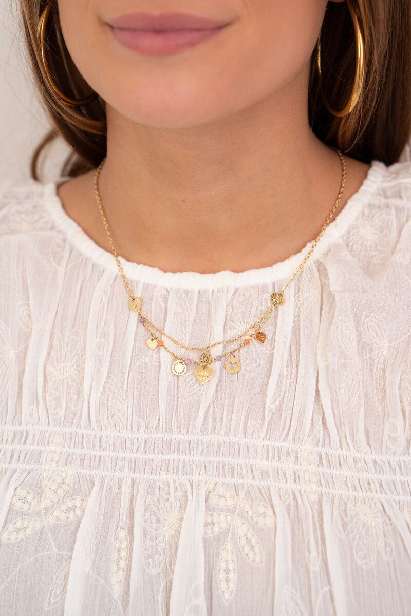 My Jewellery Ketting met bedels en hartjes Goud