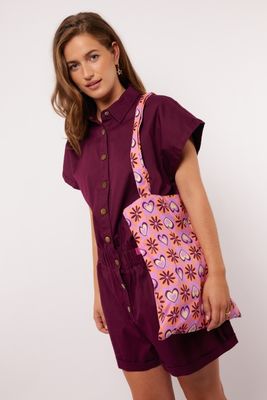 Fluresk Hally bag Paars