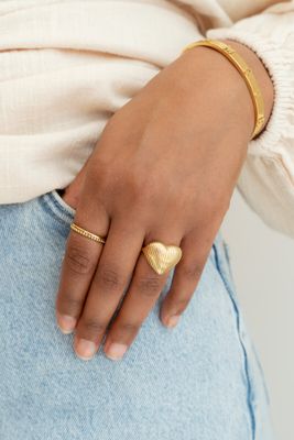 My Jewellery ring ribbel hartjes vorm