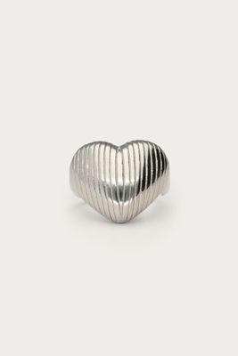 My Jewellery ring ribbel hartjes vorm Zilver