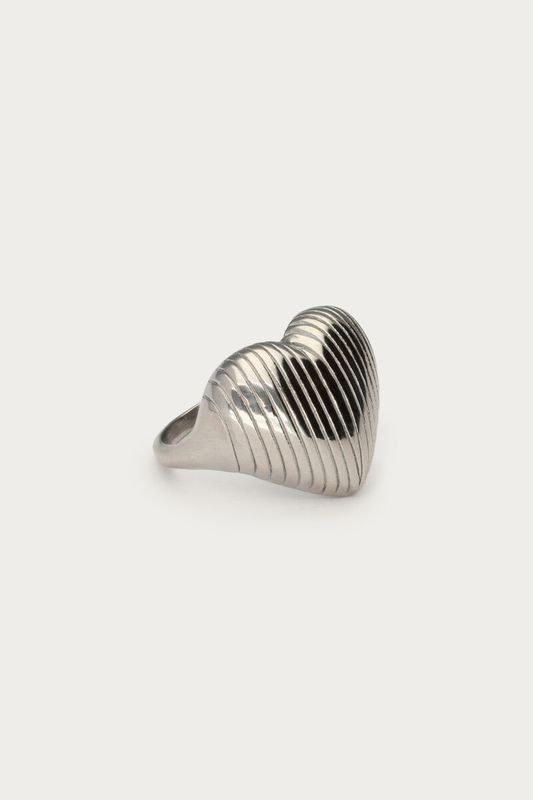 My Jewellery ring ribbel hartjes vorm Zilver