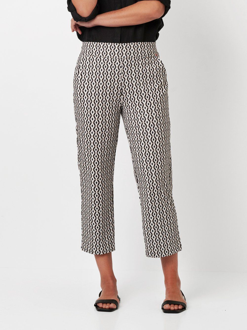 Relaxed by Toni Scarlet Wide Leg 6/8 Zwart