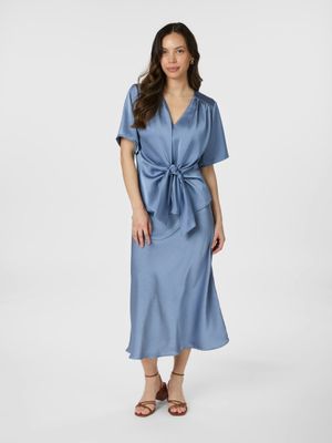Neo Noir Casadia Heavy Sateen Blouse Blauw