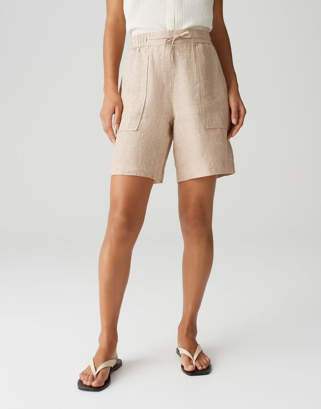 Opus Melane linnen short beige