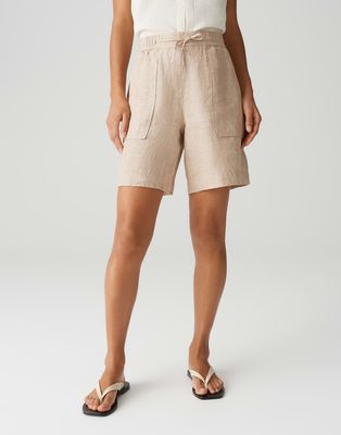 Opus Melane linnen short beige