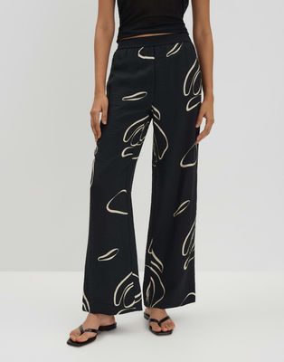 Someday broek Cevil print zwart