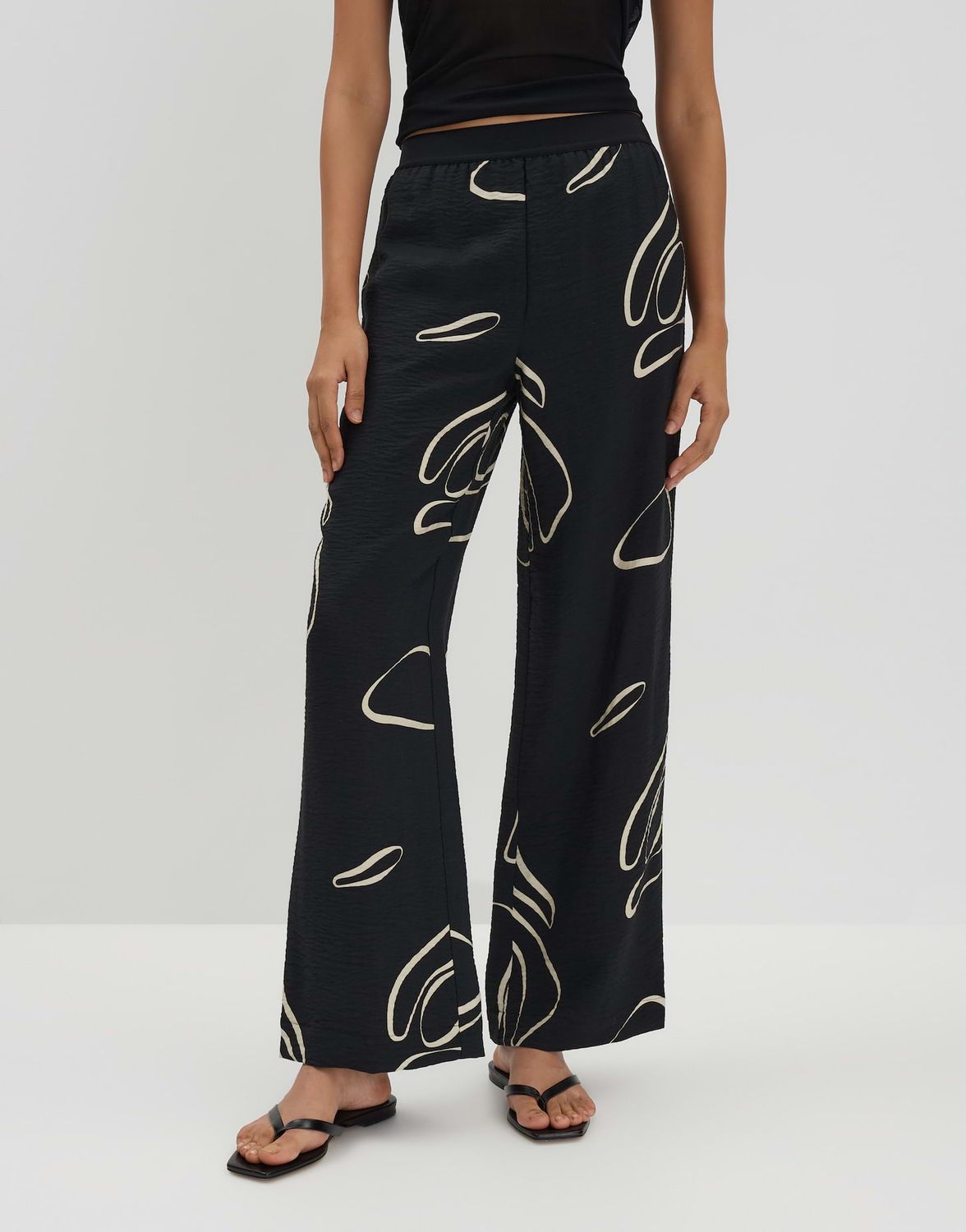 Someday broek Cevil print zwart