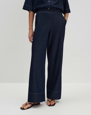 Someday Charlie wide denim Blauw