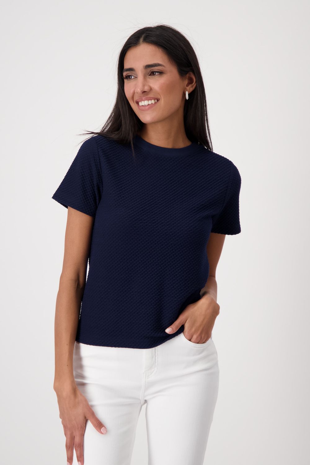 Monari T-Shirt donker blauw