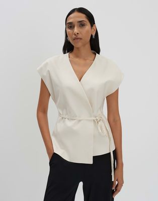 Someday wrap top Nilen Ecru
