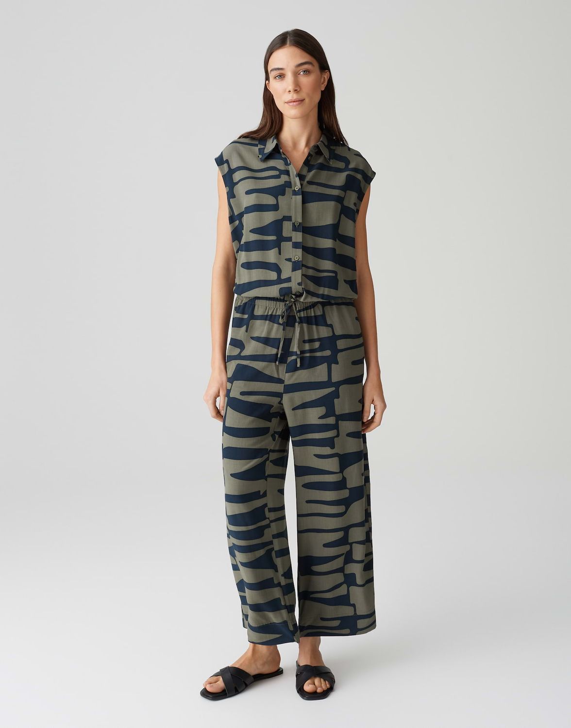 Opus Jumpsuit Monny shadow Groen