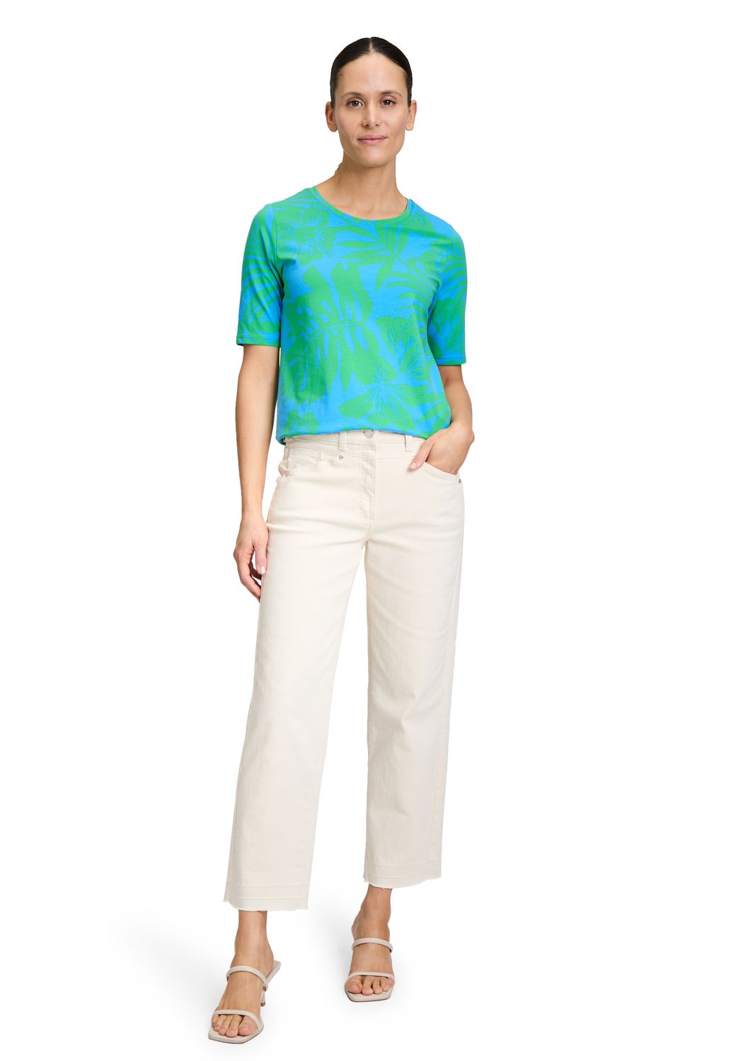 So Cosy t shirt groen/blauw