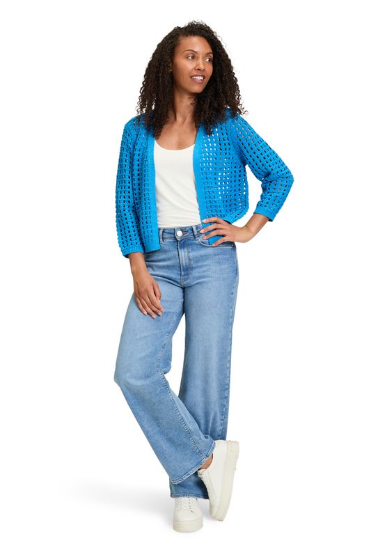 So Cosy gehaakt vest blauw