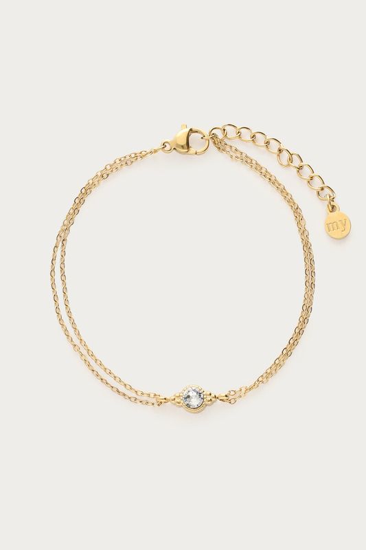 My Jewellery Bracelet gifting chain strass Goud