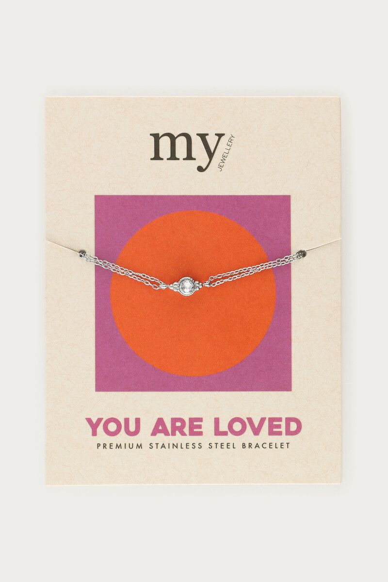 My Jewellery Bracelet gifting chain strass Zilver