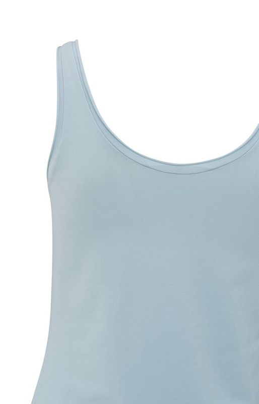 Yaya tanktop met diepe ronde hals Blauw