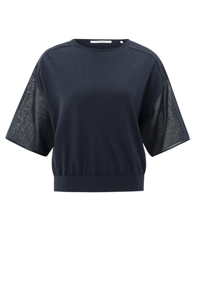 Yaya Trui met transparante mouwen Blauw