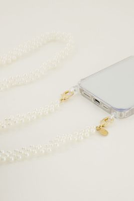 My Jewellery telefoonkoord met zoetwaterparels Ecru