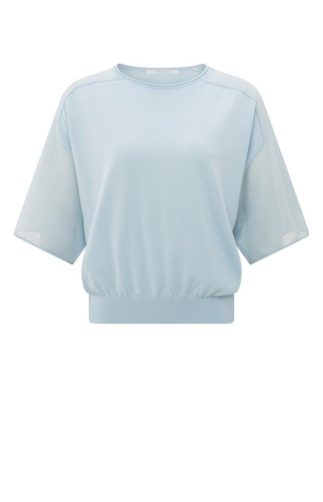 Yaya Trui met transparante mouwen Blauw