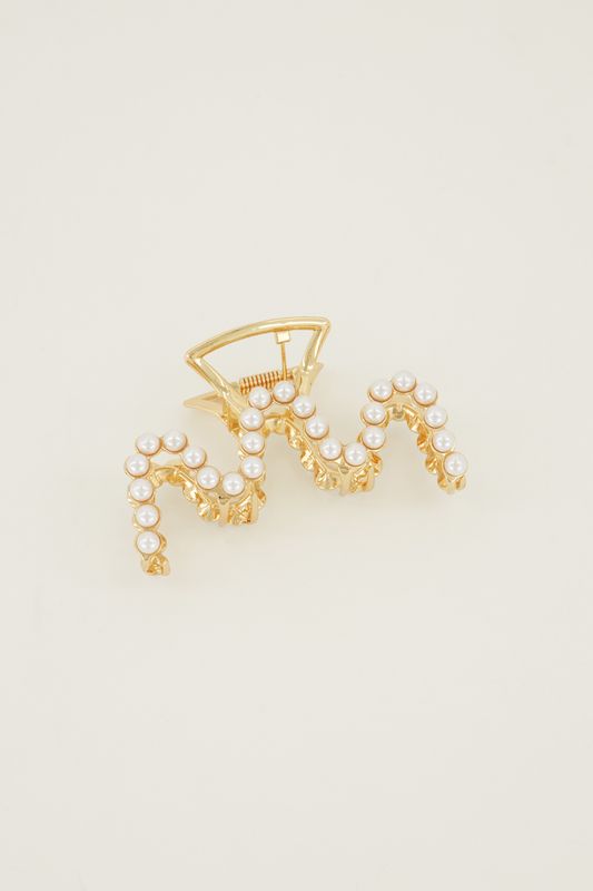 My Jewellery Hairclip wokkel gold pearls Goud