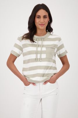 Monari T-Shirt gestreept Ecru