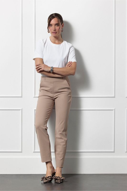 Studio Anneloes Anne bonded trousers Beige